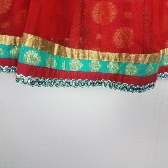 Vintage India Inspired Red Embellished Tunic - Picture 4 of 8